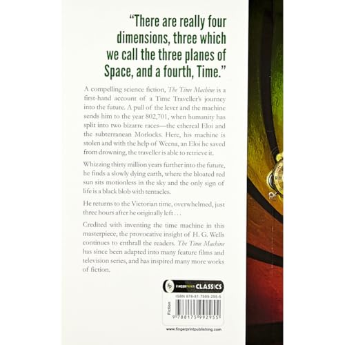 The Time Machine By H. G. Wells | Original Classic Edition | Sci-Fi Novel | Time Travel & Future World | Science Fiction | Mystery & Thriller | Fantasy Book | Victorian Literature | Premium Paperback
