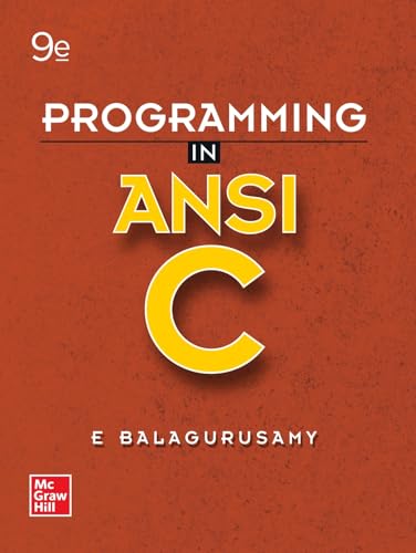 Programming in ANSI C | 9th Edition | Balagurusamy
