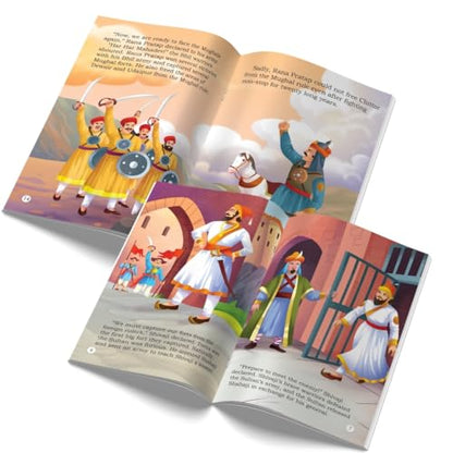 Story Books for Kids - Indian Kings and Queens (Set of 10 Books) (Illustrated) - Chandragupta Maurya, Krishnadeva Raya, Ashoka, Rana Pratap, Shivaji, ... Bai- Biographies for Children - Age 6+