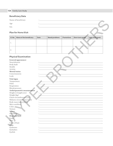 Community Health Nursing-II Record Book, 3/E for BSc Nursing 7th Semester | Complete Clinical Logbook with Family Care Study, Home Visits and PHC Posting Records: Record Book for BSc Nursing Program