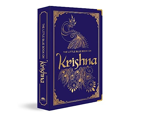 The Little Blue Book On Krishna (Deluxe Silk Hardbound) book cover