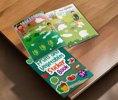 My First Sticker Book - Fruits and Vegetables - Activity Book for Kids - Stickers for Children - Age 3+ Years