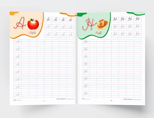 InIkao Cursive Writing Book on Capital & Small Letters for Kids Age 3+ Years | Trace and Write Handwriting Practice Workbook on English Alphabet Cursive Capital & Small Letters