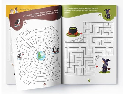 Preschool Activity Book: Maze – Fun Maze Activity Book for Kids Ages 3–5 | Easy to Follow Paths, Problem-Solving & Pencil Control | 2+ Hours of Brain-Boosting Maze Fun