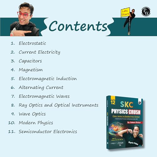 PW SKC Physics Crush Class 12 Handwritten Format Notes By Saleem Sir For JEE and NEET Exams | A Beautiful Journey From Basic to JEE Advanced via JEE/ NEET [Paperback] Saleem Ahmed