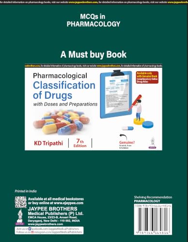 MCQs in Pharmacology, 6/E with 2,300+ MCQs for MBBS 2nd Year Students | Chapter-wise Self-Assessment and Exam Revision Bank with Explanatory Answers, Covering the Complete Syllabus: 1