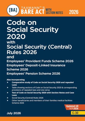 Taxmann's Labour Codes with Central Rules COMBO [Bare Acts with Section Notes | July 2026 Edition] – Code on Wages | IR | Social Security | OSHWC | 4 Books—with Case Laws | Comparative Study | Others