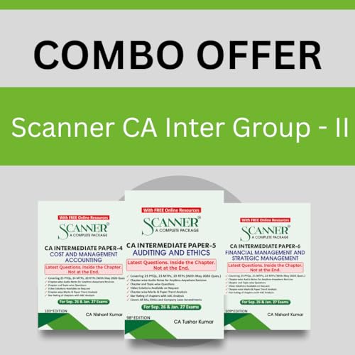 Scanner CA Inter Group 2 - Combo | Sep.26, Jan. 27 & May. 27 Exams: 1 (Scanner Series)