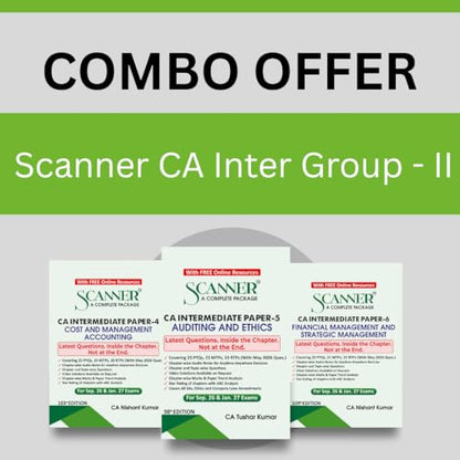 Scanner CA Inter Group 2 - Combo | Sep.26, Jan. 27 & May. 27 Exams: 1 (Scanner Series)