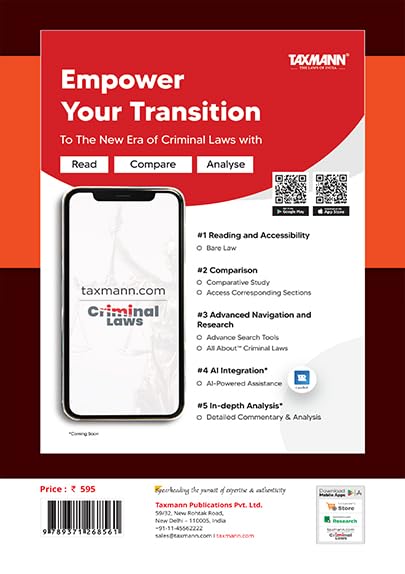 Taxmann's Handbook on New Criminal Laws [2026 Edition] – Explains India's New Criminal Laws (BNS | BNSS | BSA) with Clear Commentary | Comparative Tables | Practical Tools