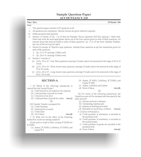 TOP NIOS Class 12 Accountancy T-320 English Medium Guide (Including Objective Type MCQs) | Updated with Latest Syllabus and Exam Pattern as per NIOS Latest Notification