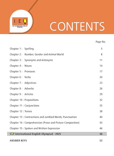 MTG International English Olympiad (IEO) Workbook Class 2 - Chapter-wise MCQs with Achievers Section - SOF Olympiad Books For 2026-27 Exam