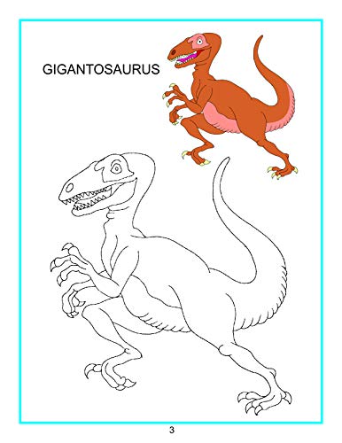 Dinosaurs Colouring Book for Kids Age 3–8 | Creative Colouring Pages with Fun Prehistoric Creatures | Engaging Activity to Boost Creativity, Focus & Motor Skills | Ideal for Preschool, Kindergarten & Young Artists