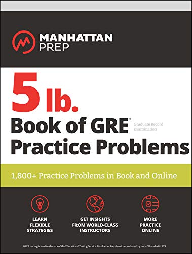 5 lb. BOOK OF GRE PRACTICE PROBLEMS book cover