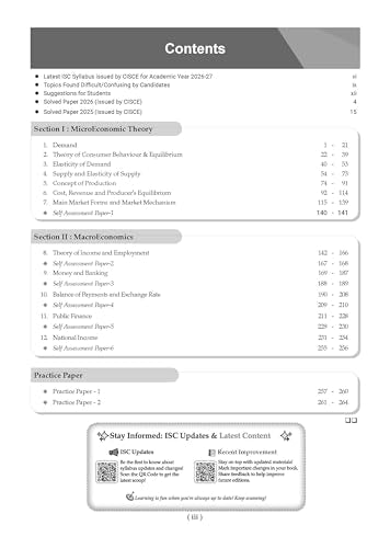 Oswaal Class 12 ISC Economics Question Bank (2017–2026) | Chapter-wise & Topic-wise with Competency Based Questions | For 2027 Exam | With Solved 2026 Board Paper | Self-Assessment Papers