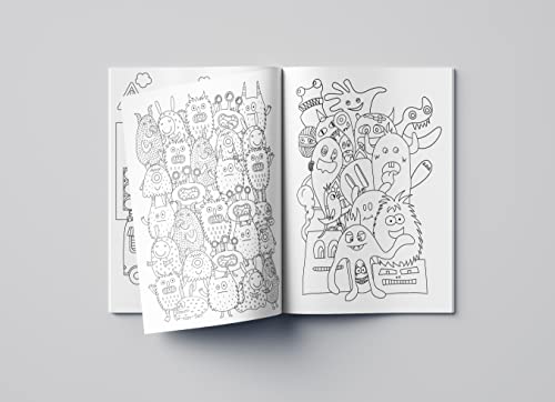 Doodle Coloring For Kids - Blue Edition