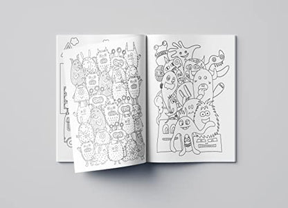 Doodle Coloring For Kids - Blue Edition