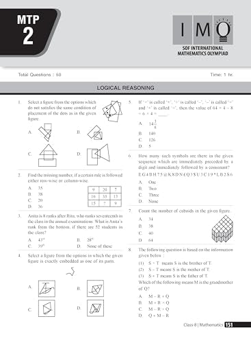 MTG Mathematics (IMO) Olympiad Prep Guide Class 8 | Detailed Theory, Exercise with Self Test For Practice | SOF Olympiad Books For Exam 2026-27 (Useful For Level-1 & 2)