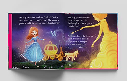 Princess Fairy Tales: Ten Traditional Fairy Tales For Children (Abridged and Retold With Large Font For Easy Reading) 8 Inches X 8 Inches - Hardback