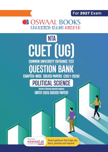 Oswaal NTA CUET (UG) Chapter-wise Solved Papers Question Bank | Political Science | PYQs (2021–2026) NCERT aligned MCQs | With Solved Paper 2026 | For 2027 Exam | With Oswaal AI