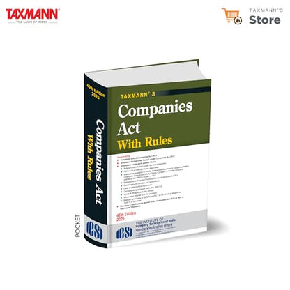 Taxmann's Companies Act with Rules [POCKET | Hardbound] – Authoritative | Fully Annotated Statutory Companion that Integrates the Act | Rules | Forms | Exemptions | Circulars | Enforcement Dates