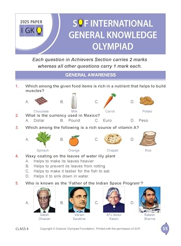 MTG International General Knowledge Olympiad (IGKO) Workbook Class 4 - Chapter-wise MCQs with Achievers Section - SOF Olympiad Books For 2026-27 Exam