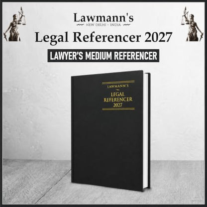 Lawmann's Legal Referencer 2027 | Lawyer's Medium Diary | Size 8.75 * 5.75 Inches | Black Cloth Hardbound | Ad Valorem Fee, Period of Limitation, Offences under BNS & Legal Drafting