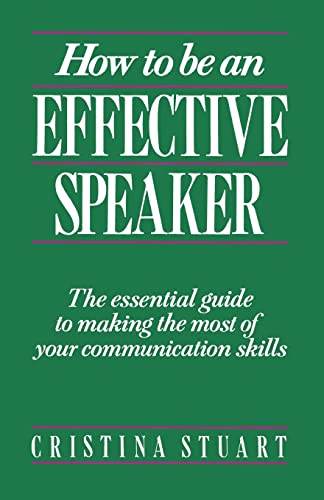 How to be an Effective Speaker book cover