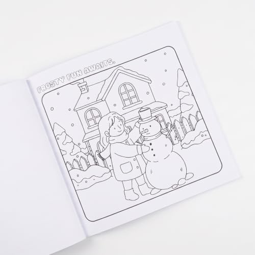 Cozy Winters: A Stress-Relieving Coloring Book for Adults & Kids with Christmas Vibes, Snowy Scenes & Winter Moments