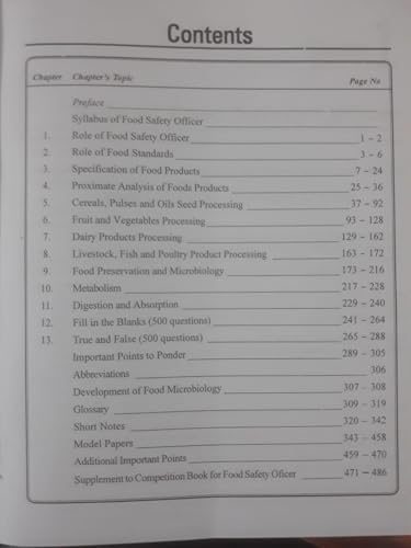 A Competition Book for FOOD SAFETY OFFICER - Main Subject: An Objective Approach - 2025