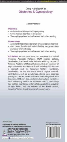 Drug Handbook in Obstetrics and Gynaecology, 4/E for Obstetricians, Gynecologists & OBG Postgraduates | Instant Pharmacy Guide to Pregnancy, Preeclampsia, Labour and Menopause Drug Therapy
