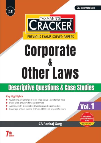 Taxmann's CRACKER COMBO for CA Inter | Sept. 2026/Jan. 2027 Exams | Group I – Papers 1 to 3 | CRACKER Series | Advanced Accounts, Law, and Tax | June 2026 Edition | Set of 3 Books
