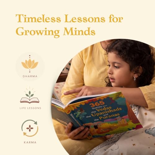 365 Stories from the Vedas: The Upanishads and the Puranas - Indian Mythology Storybook for Kids | Ancient Indian Wisdom | Spiritual Tales | Life Lessons | Colourful Illustrated for Children