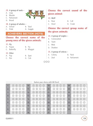 MTG International English Olympiad (IEO) Workbook Class 1 - Chapter-wise MCQs with Achievers Section - SOF Olympiad Books For 2026-27 Exam