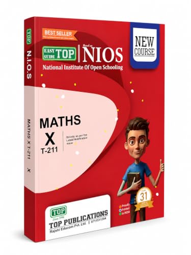 TOP NIOS Maths Class 10 Guide Book (Subject Code 211)