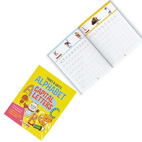 Alphabets Writing Book - Capital Letters (Practice) - Pattern Tracing - Alphabet - Early Learning - Capital Letters for Kids - Activity Book for Toddlers, Nursery, Pre School Children