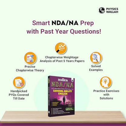 PW Shaurya NDA Book 2026 – NDA/NA General Ability English | Latest 2025 Solved Paper | Comprehension, Verbal Ability, Vocabulary | Chapterwise Theory, PYQs, Practice Exercises
