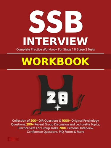 SSB Interview Workbook : Complete practice of Screening Tests, Psychology Tests, GTO, Personal interview and conference