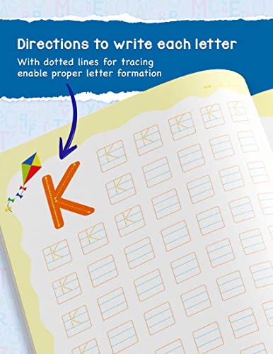 Blossom English Alphabet Writing Book for Kids | 3 to 5 Year Old | ABCD Capital and Small Letter Practice and Activities for Nursery Children | 55 Practice Boxes for each Letter [Paperback] Target Publication