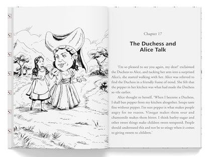 Alice in Wonderland: Illustrated Abridged Children Classics English Novel With Review Questions (Hardback)
