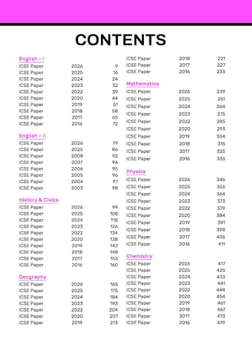 Gurukul by Oswal ICSE 10 Years Solved Papers (Bengali Included) Class 10 Exam 2027 | Yearwise Board Papers 2016–2026 | Physics, Chemistry, Maths, Biology, History & Civics, Geography, Eng I & II Etc.
