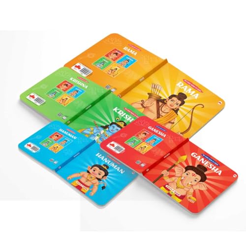 Story Books for Kids - Krishna, Hanuman, Ganesha, Rama (Set of 4 Books) - Illustrated Board Book for Children - Cultural and Traditional Stories for ... Mythology Stories for Kids - Age 0 - 2 Years