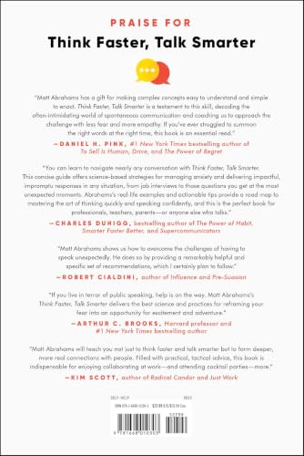 THINK FASTER TALK SMARTER: How to Speak Successfully When You’re Put on the Spot