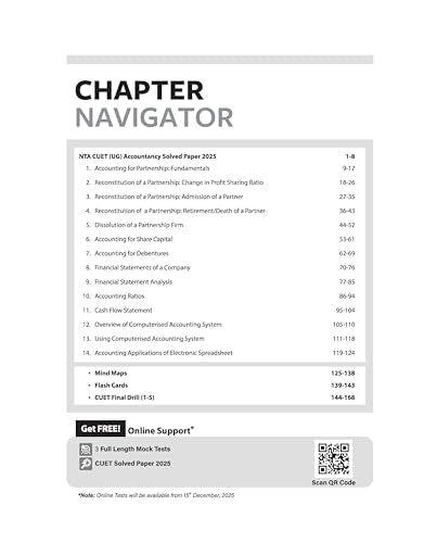 Arihant CUET UG Accountancy Chapterwise Notes & Question Bank 2026 | Based on Latest NTA Pattern | Chapterwise Quick Notes, NCERT Based MCQs, Case & ... + CUET 2025 Solved Paper | English Medium