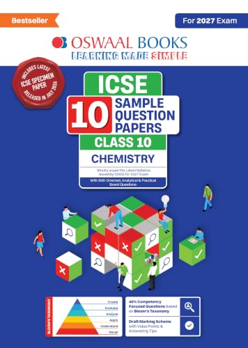 Oswaal ICSE | 10 Sample Question Papers | Class 10 | Chemistry (For 2027 Exam) | Includes–Board Paper 2026 & Specimen 2027 | With On Tips Notes, Mind Maps & Oswaal AI