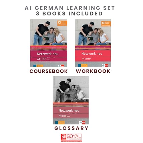 Netzwerk Neu A1 German Learning 3 Book Set (Coursebook + Workbook + Glossary) for Goethe-Zertifikat A1 / ÖSD A1 / telc A1 Preparation