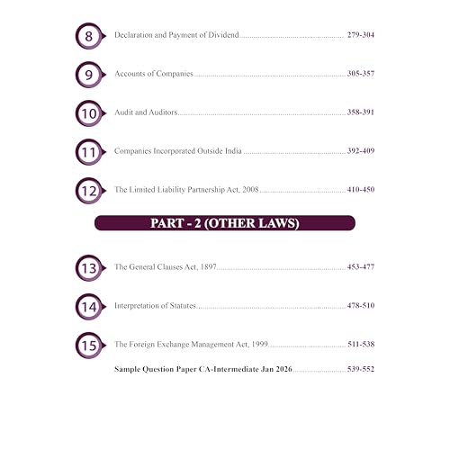 PW CA Intermediate Corporate & Other Laws Concept Book By Chaitanya Jain | ICAI Aligned Content, PYQs, Practice Questions, Detailed Solutions, Latest Syllabus For Jan 2027 Exams