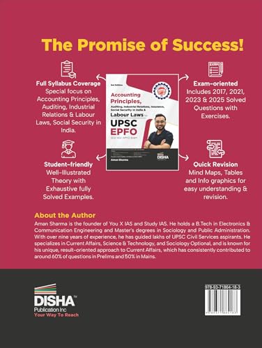 Disha Accounting Principles, Auditing, Industrial Relations, Insurance, Social Security in India & Labour Laws for UPSC EPFO EO/ AO/ APFC 2026 Exam 3rd Edn