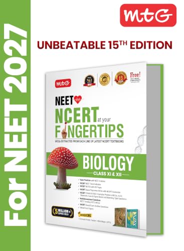 MTG NCERT at your FINGERTIPS Biology For NEET Exam 2026-2027 | NCERT Exam Scorer, Concept Priority Tracker, HOTS MCQs, Mind Maps & DPP with HD Pages | 15th Edition (Based on NEET Latest Pattern)