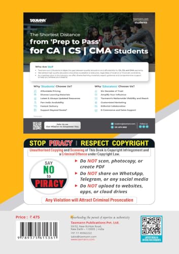 Taxmann's CRACKER for Business Laws (Paper 2 | Law) – Chapter-wise Compilation of 650+ Solved Questions—Source-Tagged | Supplemented with RTPs/MTPs for CA Foundation | Sept. 2026/Jan. 2027 Exams